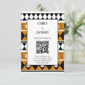 縁どストライプ花ダイヤモンドボホ花柄 エンクロージャーカード (スタンド正面)