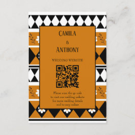 縁どストライプ花ダイヤモンドボホ花柄 エンクロージャーカード