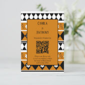 縁どストライプ花ダイヤモンドボホ花柄 エンクロージャーカード (スタンド正面)