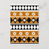 縁どストライプ花ダイヤモンドボホ花柄 エンクロージャーカード (裏面)