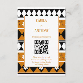 縁どストライプ花ダイヤモンドボホ花柄 エンクロージャーカード