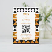 縁どストライプ花ダイヤモンドボホ花柄 エンクロージャーカード (スタンド正面)