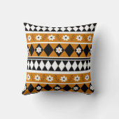 縁どストライプ花ダイヤモンドボホ花柄 クッション (裏面)