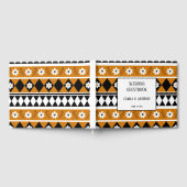 縁どストライプ花ダイヤモンドボホ花柄 ゲストブック (全面)