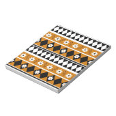 縁どストライプ花ダイヤモンドボホ花柄 ノートパッド (回転)