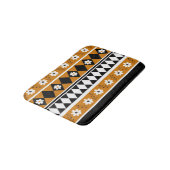 縁どストライプ花ダイヤモンドボホ花柄 バスマット (アングル)