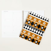 縁どストライプ花ダイヤモンドボホ花柄 プランナー手帳 (ディスプレー)