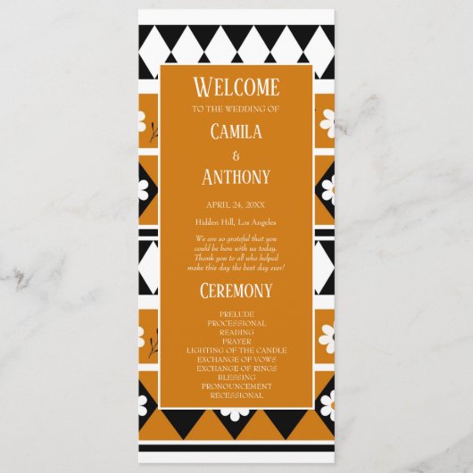 縁どストライプ花ダイヤモンドボホ花柄 プログラム (正面)