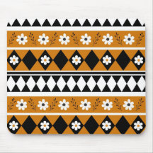 縁どストライプ花ダイヤモンドボホ花柄