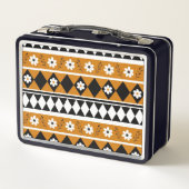 縁どストライプ花ダイヤモンドボホ花柄 メタルランチボックス (裏面)