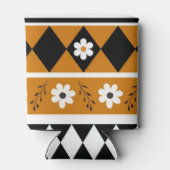 縁どストライプ花ダイヤモンドボホ花柄 缶クーラー (裏面)