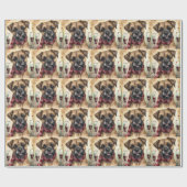 縁どテリア新年 ラッピングペーパー (フラット)