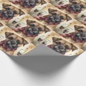 縁どテリア新年 ラッピングペーパー (角)