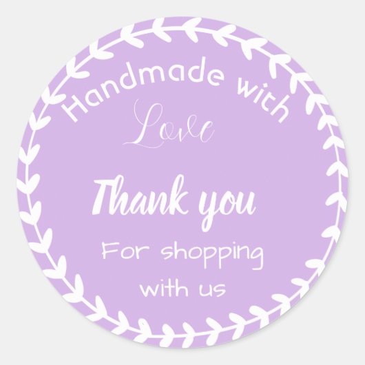 縁どデザインのステッカー。 ラウンドシール (正面)