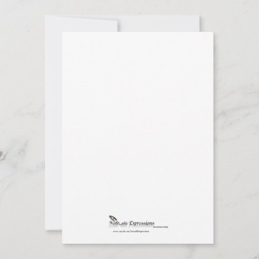 縁どハートパープル結婚式招待状 招待状 (裏面)