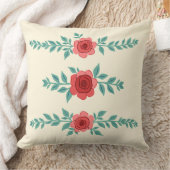 縁どバラ クッション (ブランケット)