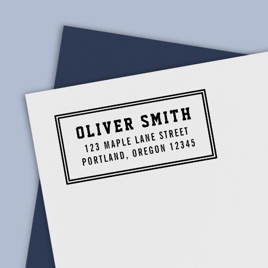 縁どバルシティスポーティスタイル名差出人住所 セルフインキングスタンプ