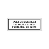 縁どブロックとはっきりしたファミリ名の差出人住所 セルフインキングスタンプ (デザイン)