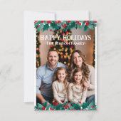 縁どリース写真クリスマスカード サンキューカード (正面)