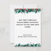 縁どリース写真クリスマスカード サンキューカード (裏面)