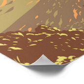 縁どレンジナショナルパークオーストラリアヴィンテージ ポスター (角)