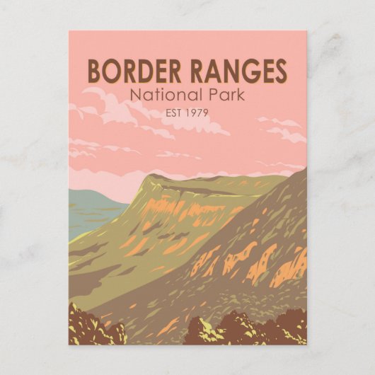 縁どレンジナショナルパークオーストラリアヴィンテージ ポストカード (正面)