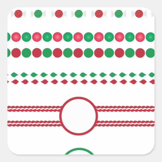 縁ど休日 スクエアシール (正面)