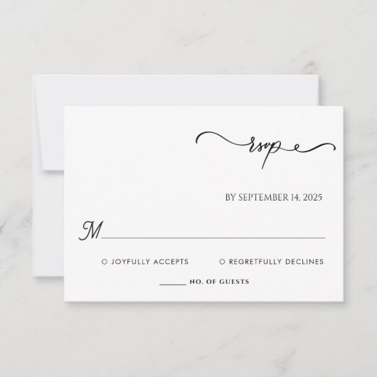 縁ど写真フレーム最も写真人気があるの結婚多い 出欠カード (正面)