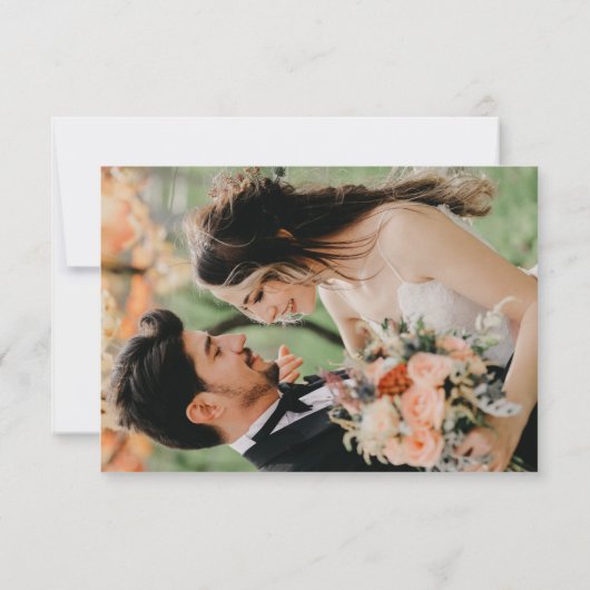 縁ど写真フレーム最も写真人気があるの結婚多い 出欠カード (裏面)