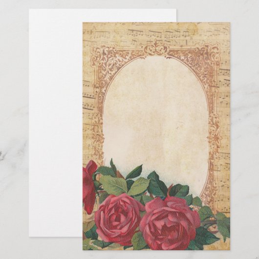 縁ど動揺してバラと音符 (正面/裏面)