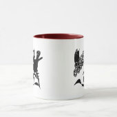 縁ど動揺して – 両側リンガーマグ マグカップ (中央)