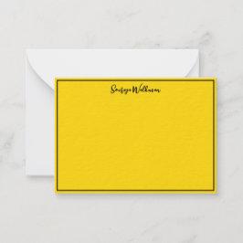 縁ど名と名空白の前と金ゴールドシックミニマル ノートカード