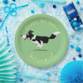 縁ど犬の生誕パーソナライズされた生漫画 ペーパープレート (パーティー)