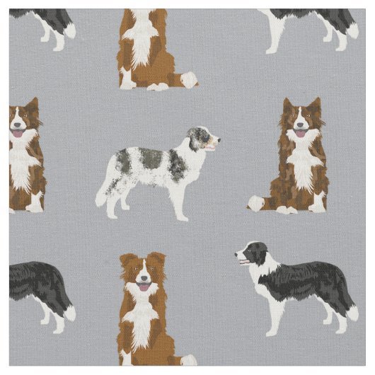 縁ど犬ブラウン ファブリック (クローズアップ)