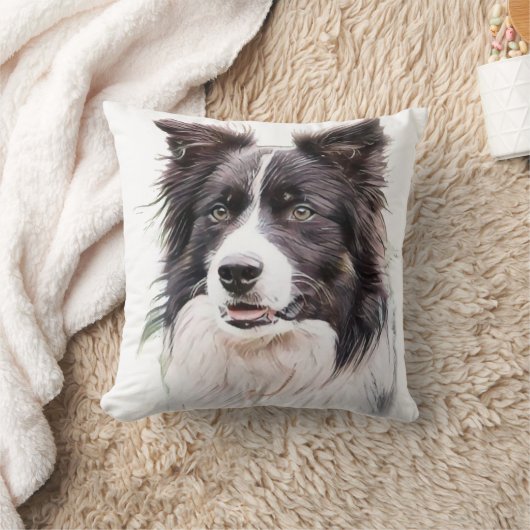 縁ど犬 クッション (ブランケット)