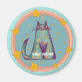 縁ど猫 マグネット (正面)