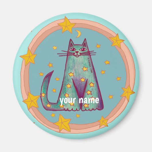 縁ど猫 マグネット (正面)