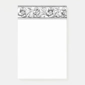 縁ど白黒スクエレガントロールリーフサイズ大 ポストイット (正面)