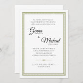 縁ど結婚式招待状 招待状 (正面/裏面)