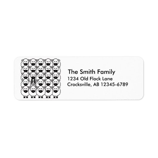 縁ど羊の中の子 ラベル (正面)