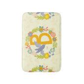 縁ど花の黄色の赤アルファベット文字B バスマット (正面縦)