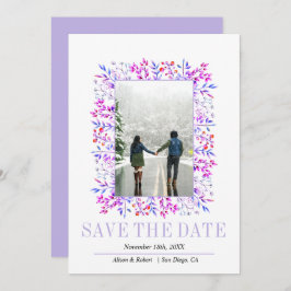 縁ど葉とラベンダー結婚の セーブザデート