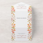 縁ど葉と果実の結婚テラコッタ オールインワン招待状 (外側)