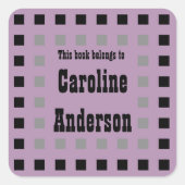 縁ど蔵書票シール スクエアシール (正面)