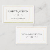 縁ど要エレガント素 名刺 (正面/裏面)