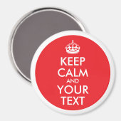 縁ど赤と白保CalmとYour Text マグネット (正面/裏面)