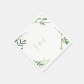 縁ど金ゴールド葉の名結婚前,披露宴 スタンダードカクテルナプキン (角)