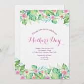 縁ど開花招待状 招待状 (正面/裏面)