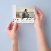 縁ど |予算モダン写真オニックス日付の保存 チラシ (手)