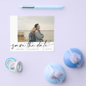 縁ど |予算モダン写真オニックス日付の保存 チラシ (シングル)